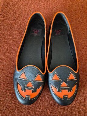 STRANGE CVLT JACK O LANTERN BALLERINA FLATS IN SIZE 10